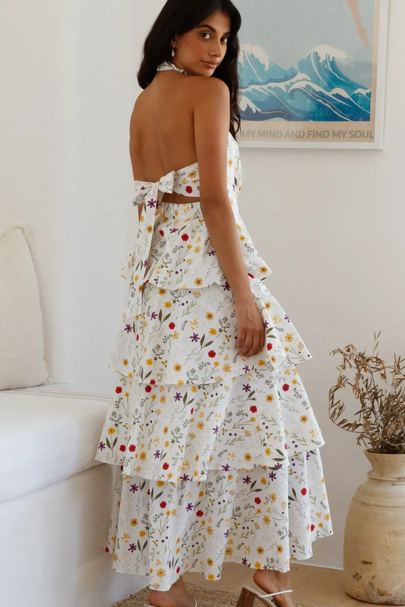Symphony Sounds Halter Maxi Dress Multi