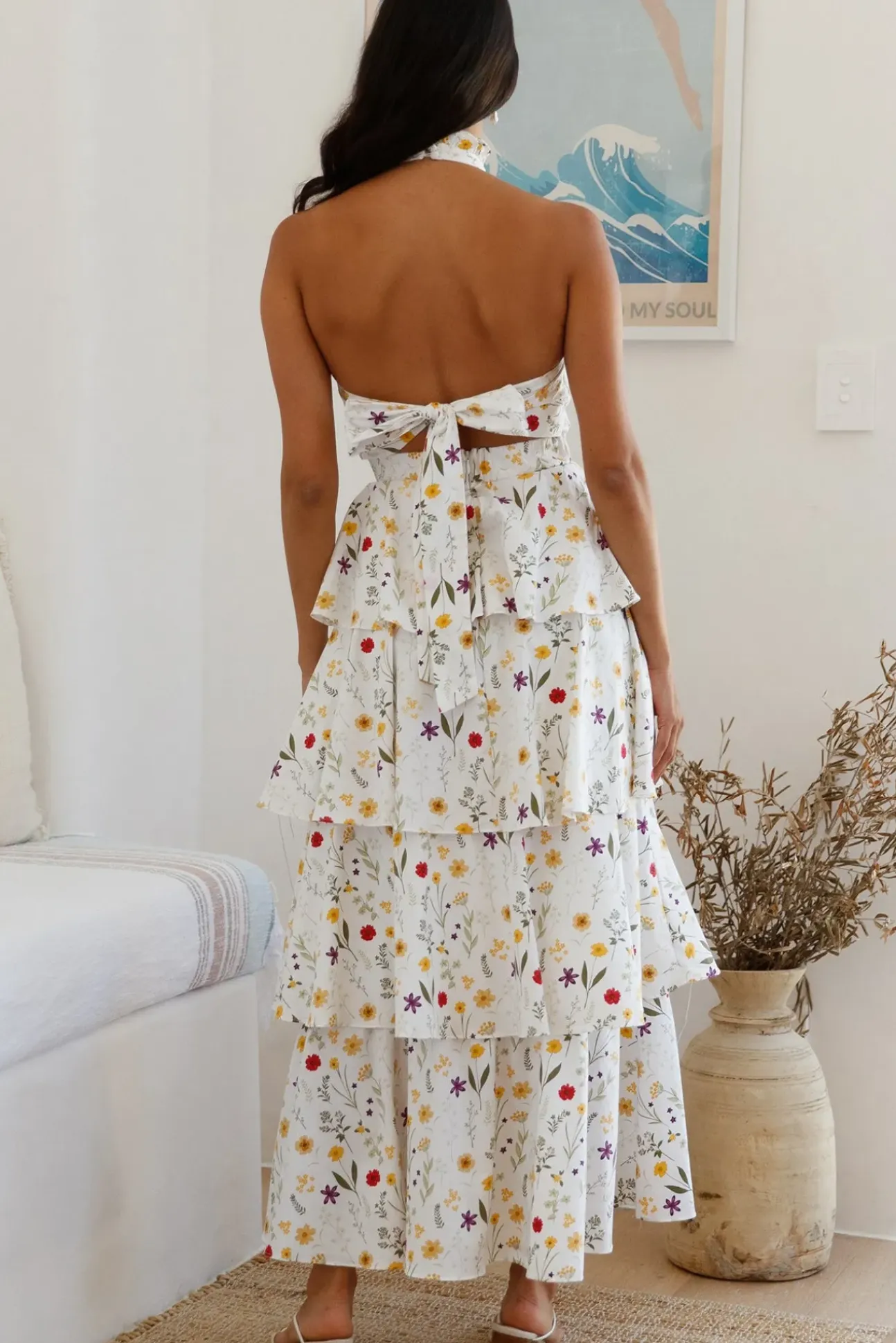 Symphony Sounds Halter Maxi Dress Multi