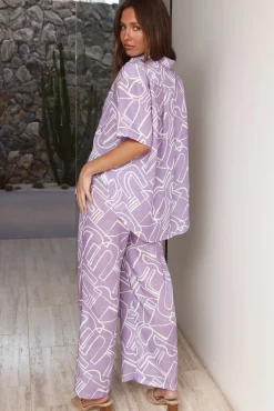 Table For One Pants Purple