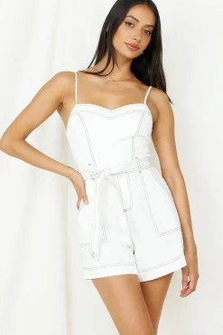 Take a Glimpse Romper White