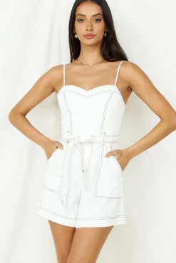 Take a Glimpse Romper White