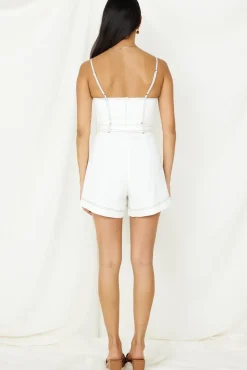 Take a Glimpse Romper White