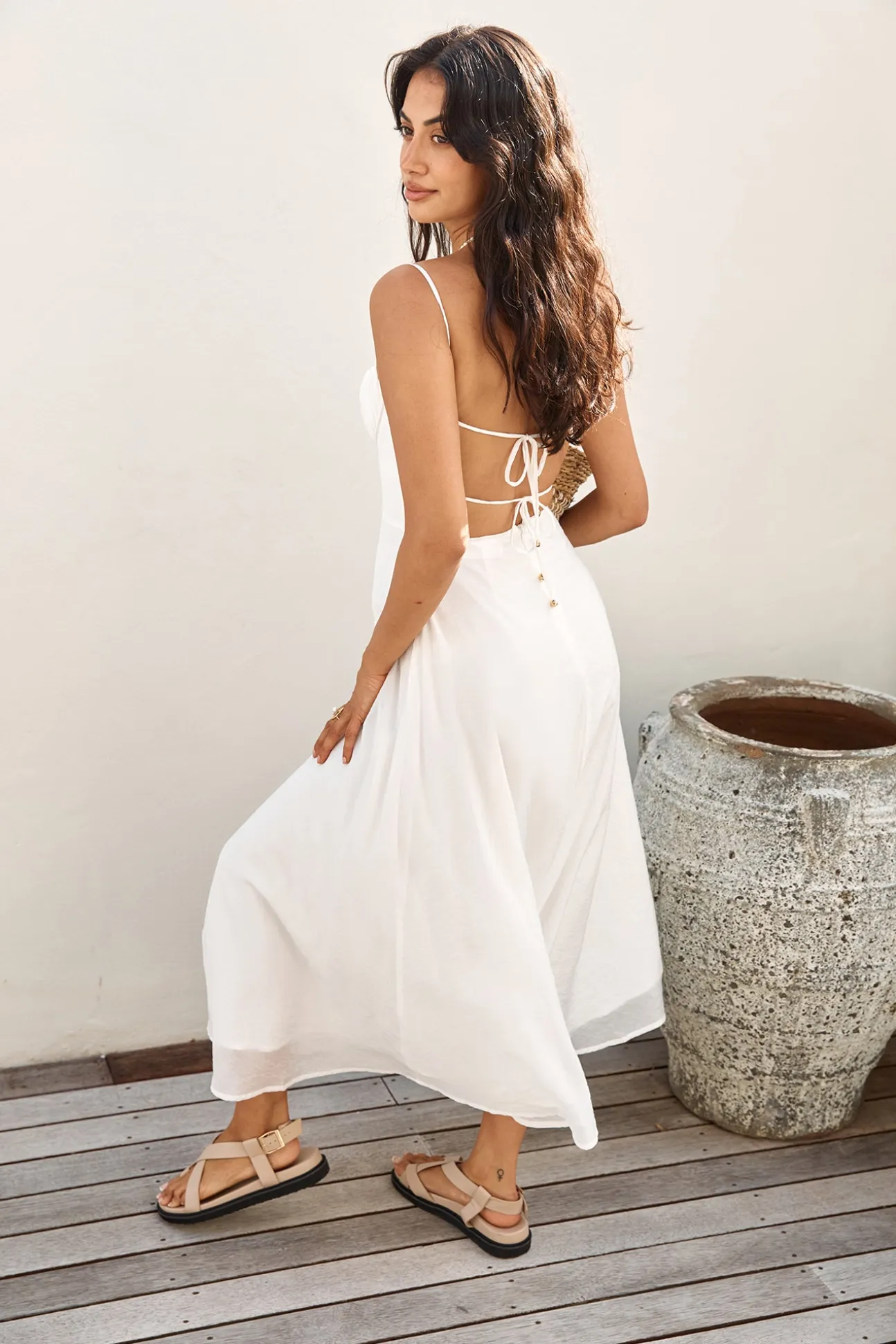 Take Her Dancing Maxi Dress White