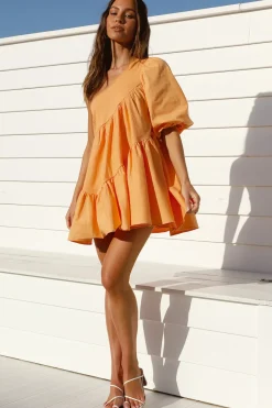 Tangerine Skies Mini Dress Orange