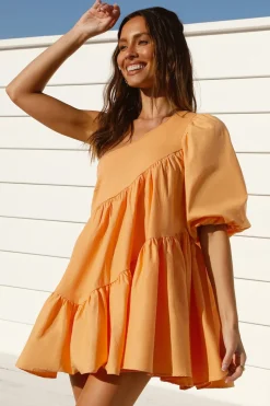 Tangerine Skies Mini Dress Orange