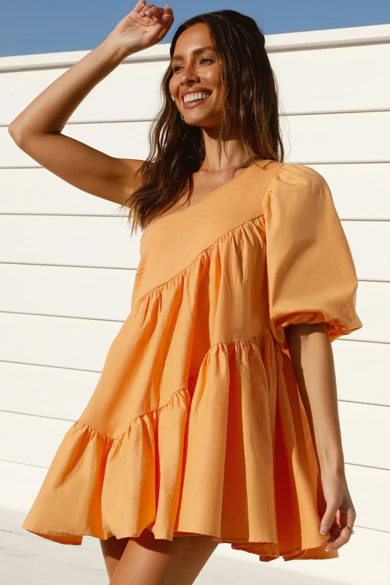 Tangerine Skies Mini Dress Orange