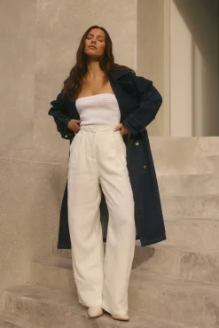 Taylah Trench Coat Denim