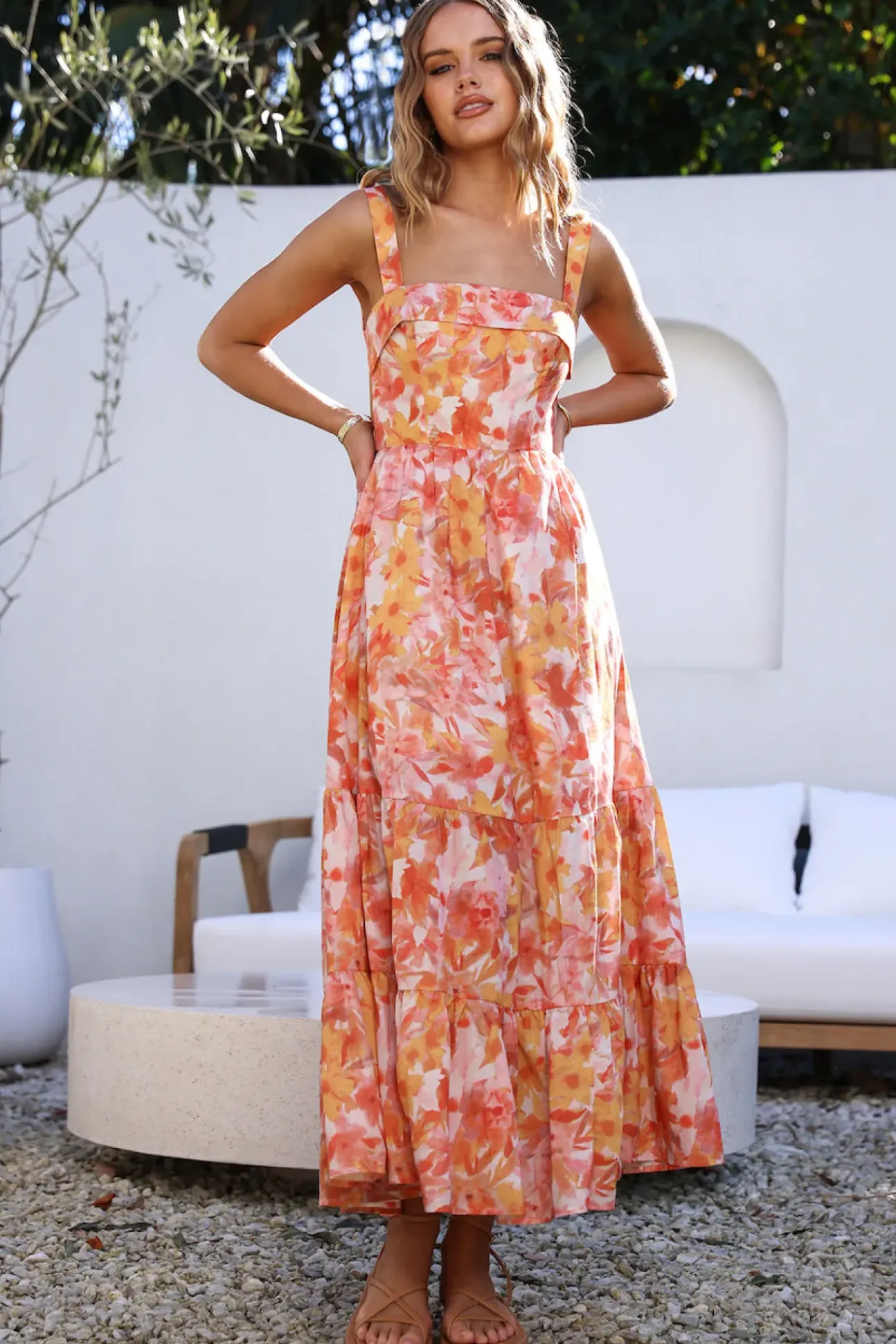 Tell Me Everything Maxi Dress Orange