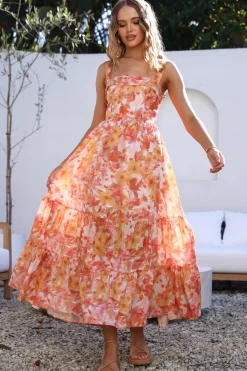 Tell Me Everything Maxi Dress Orange