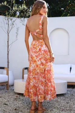 Tell Me Everything Maxi Dress Orange