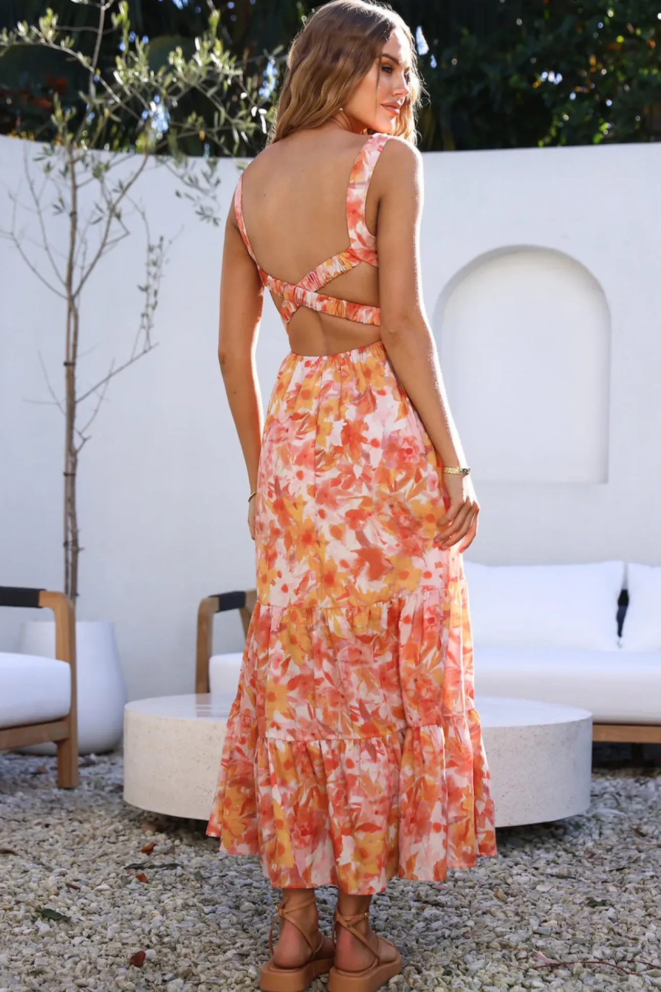 Tell Me Everything Maxi Dress Orange