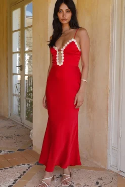 Tell Me Something Maxi Dress Red