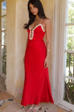 Tell Me Something Maxi Dress Red