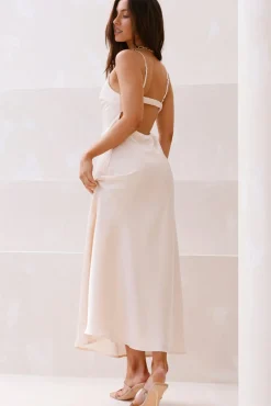 Teresa Satin Maxi Dress Champagne