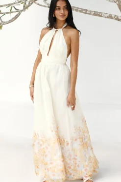 The Meadow’s Secret Halter Maxi Dress Yellow