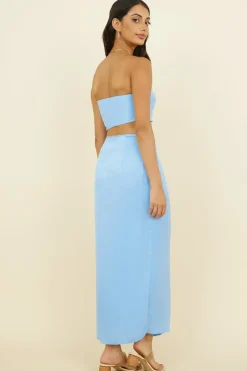 The Right Place Crop Top Blue