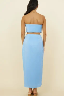 The Right Place Crop Top Blue