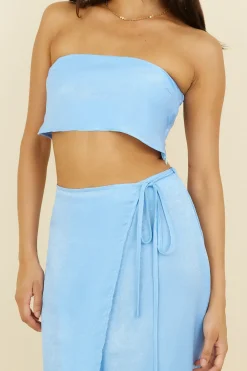 The Right Place Crop Top Blue