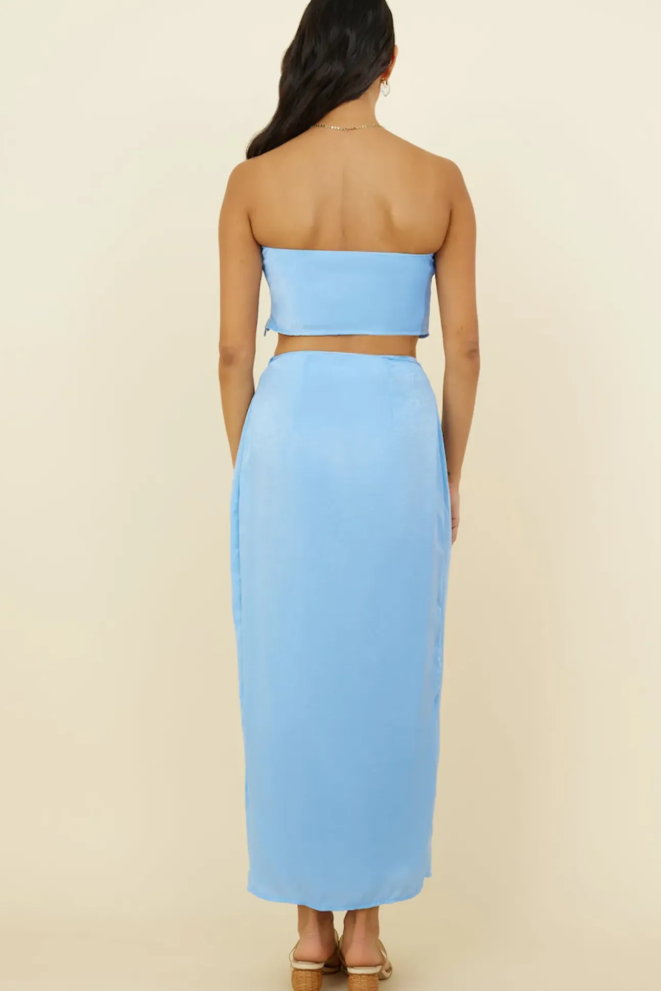 The Right Place Maxi Skirt Blue