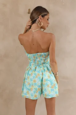 Through The Skies Romper Green