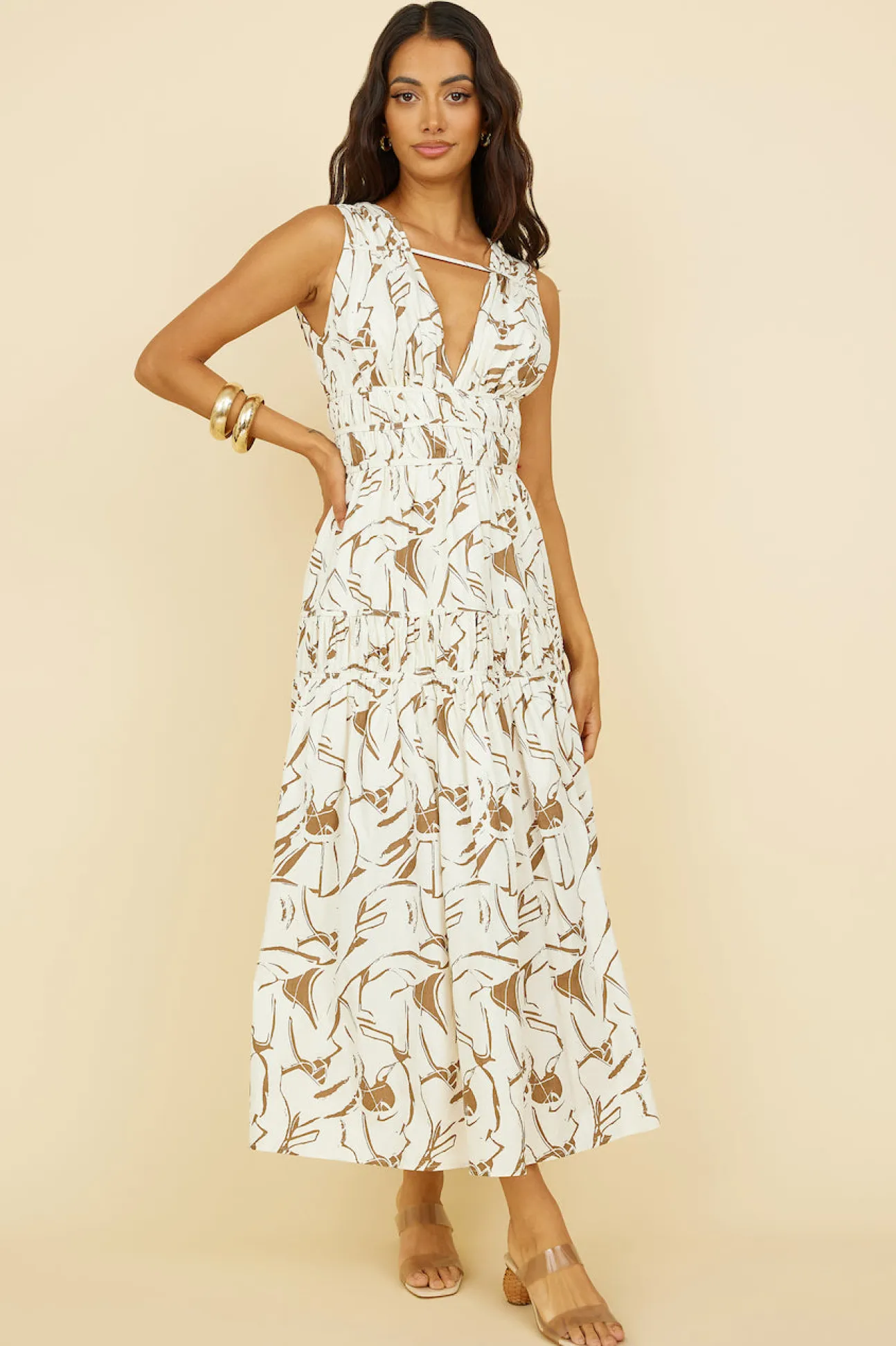 Through the Trees Maxi Dress White