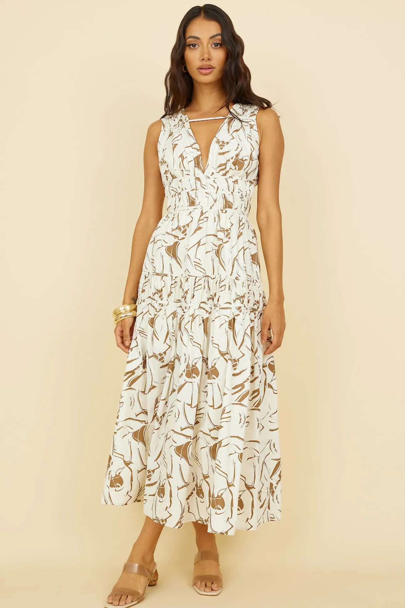 Through the Trees Maxi Dress White