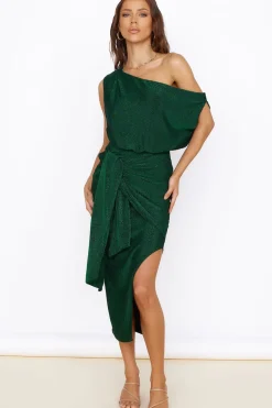 Thunderstorm Midi Dress Green