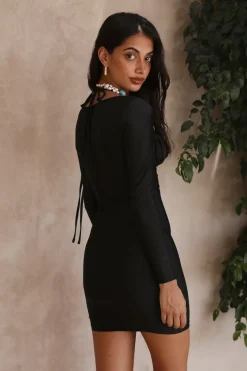 Time Flies Dress Black