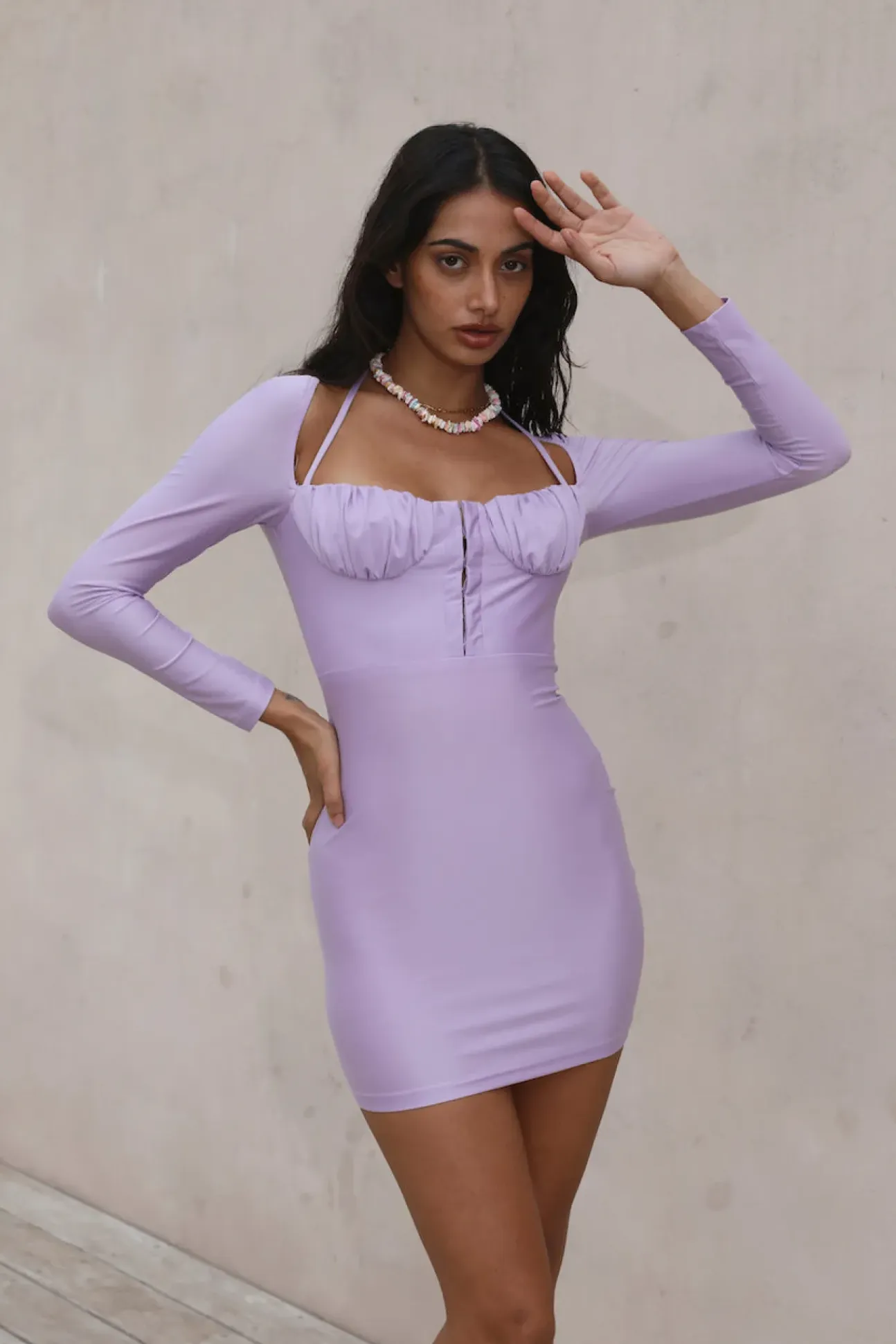 Time Flies Dress Purple