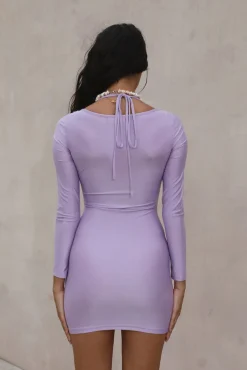 Time Flies Dress Purple