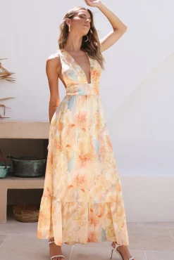 Time Passing Maxi Dress Yellow