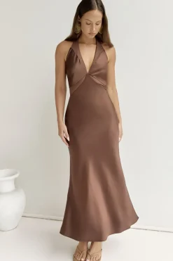 To The Dreamers Maxi Dress Brown
