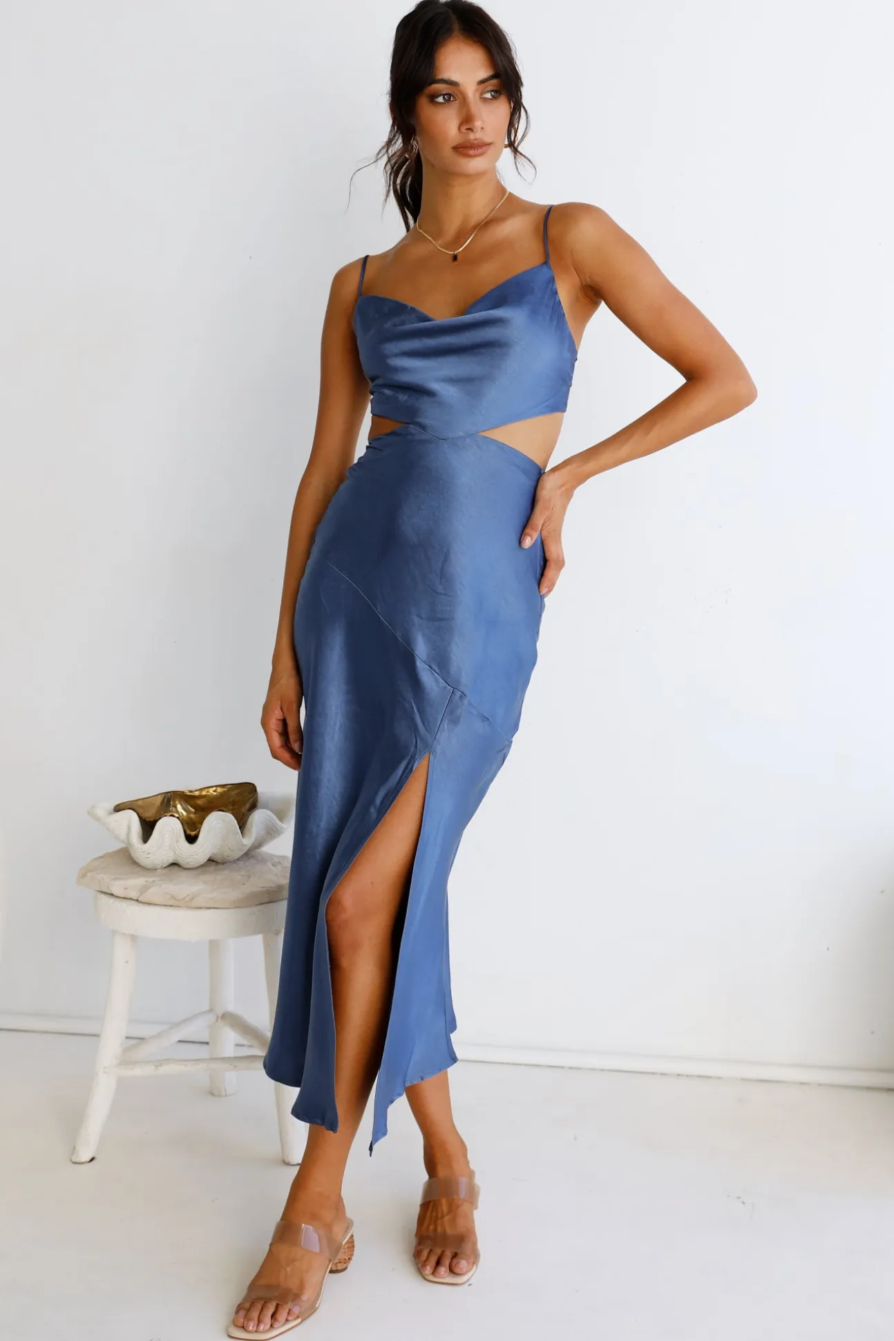 Touch The Sky Maxi Dress Blue