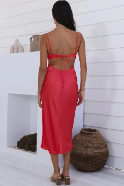 Tranquil Evenings Midi Dress Pink