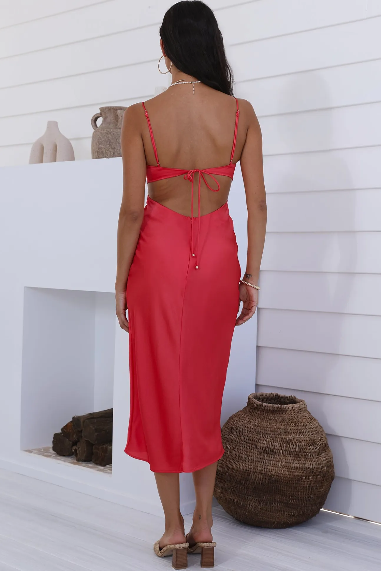 Tranquil Evenings Midi Dress Pink