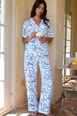 Tranquility Linen Pants Blue