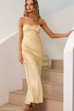 Traveling To Places Maxi Dress Yellow