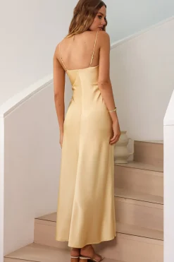 Traveling To Places Maxi Dress Yellow