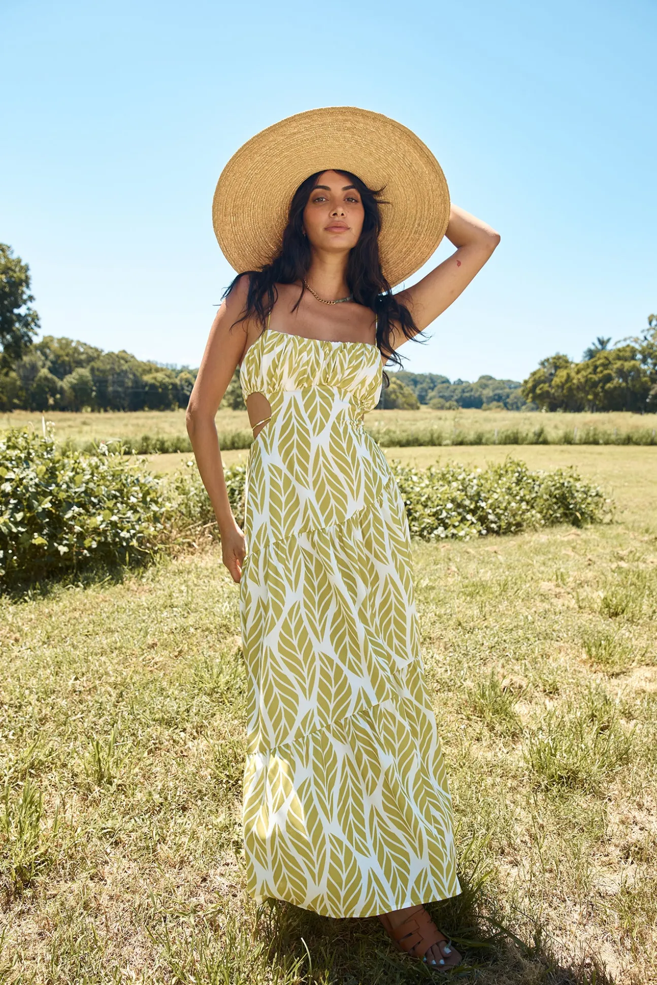 Tropic Trails Maxi Dress Green