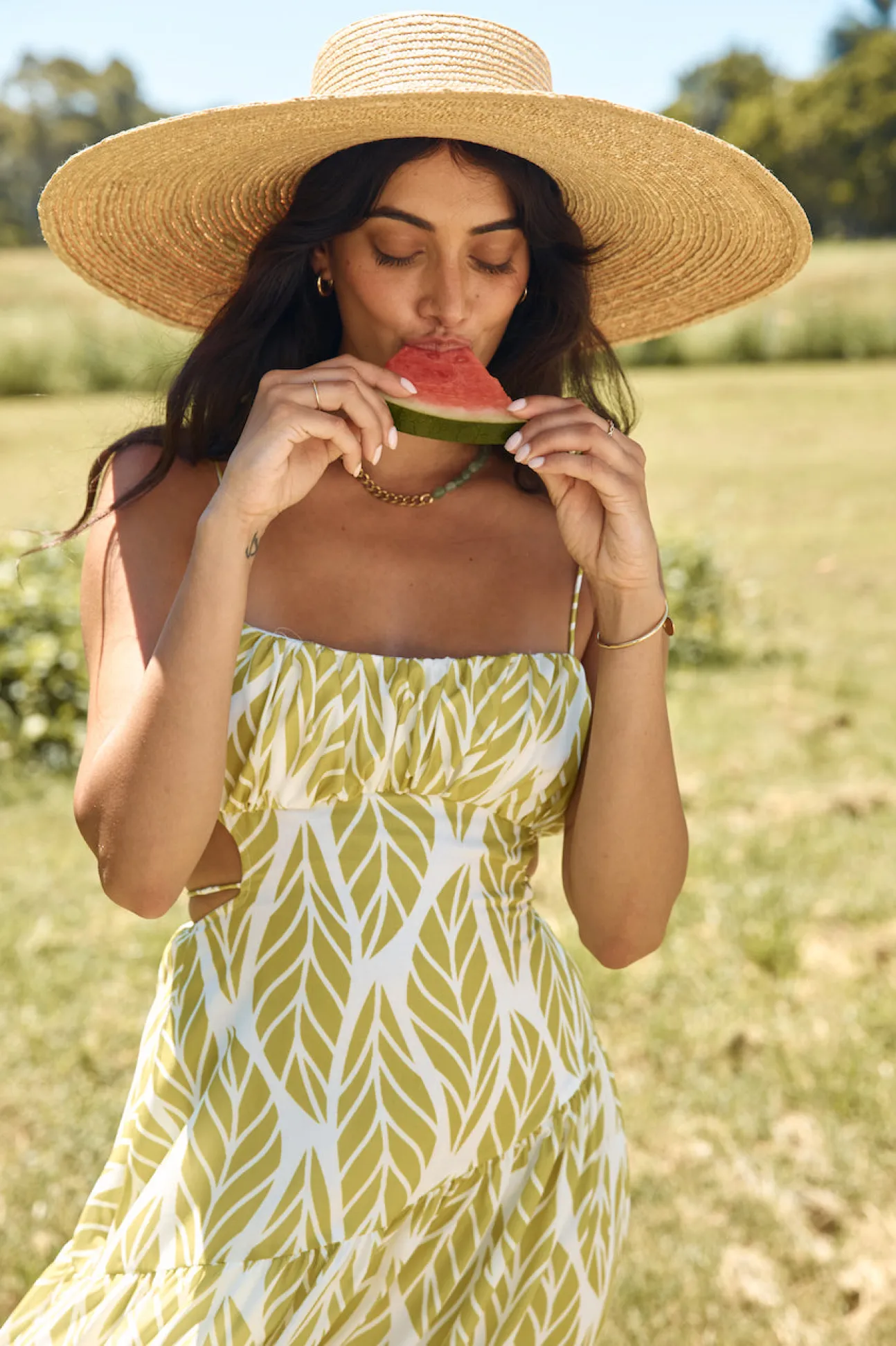 Tropic Trails Maxi Dress Green