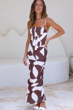 True Lovers Maxi Skirt Brown