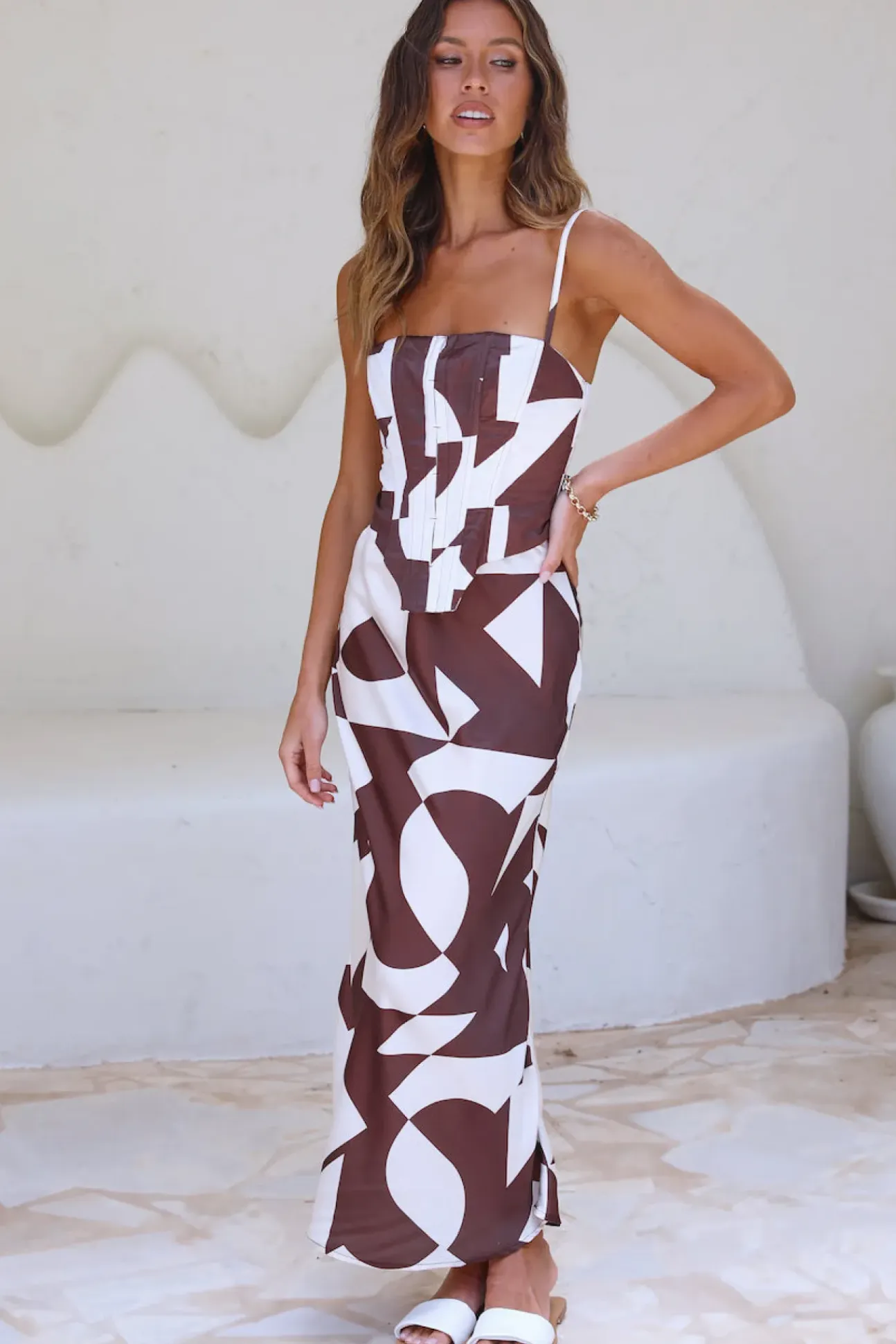 True Lovers Maxi Skirt Brown