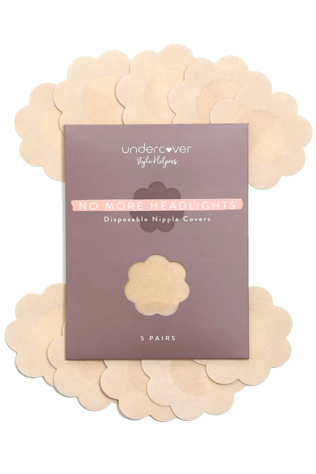 UNDERCOVER STYLE HELPERS No More Headlights Disposable Nipple Covers Nude