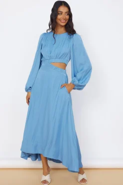 Up All Night Maxi Dress Blue