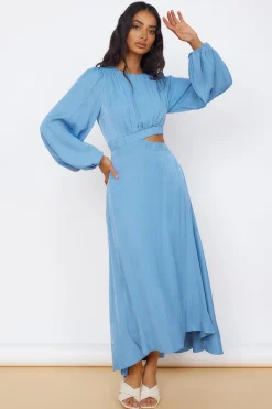 Up All Night Maxi Dress Blue
