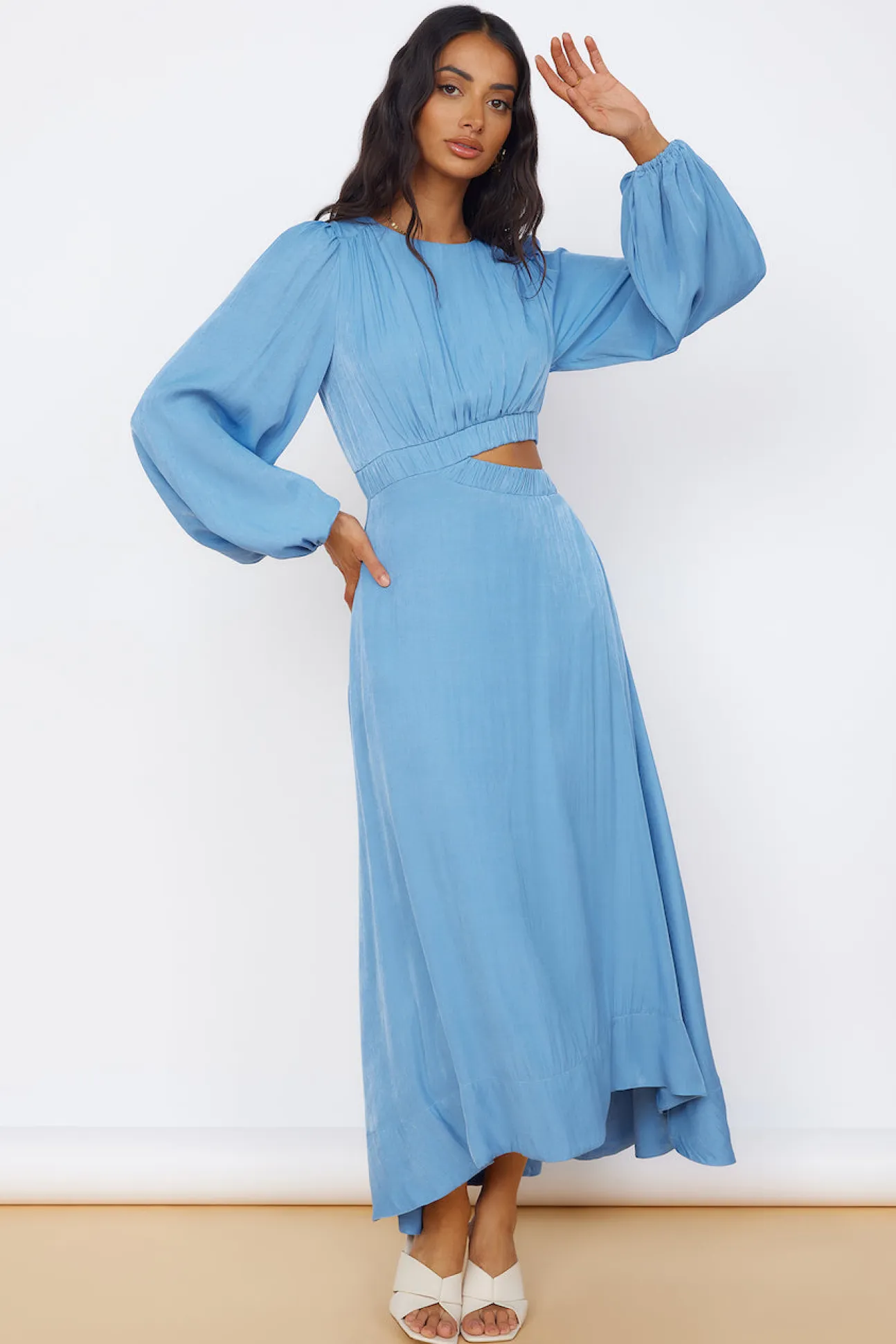 Up All Night Maxi Dress Blue