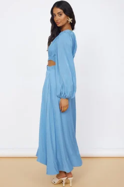 Up All Night Maxi Dress Blue
