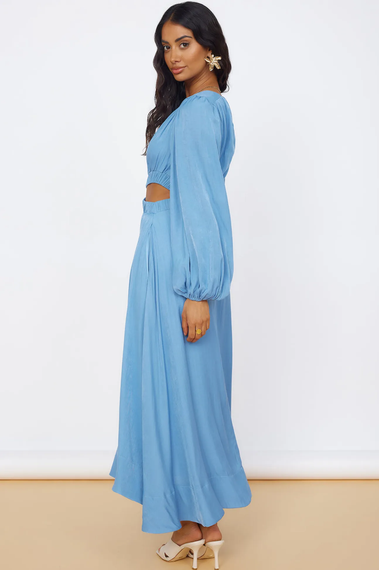 Up All Night Maxi Dress Blue