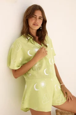 Vacation Bliss Romper Green