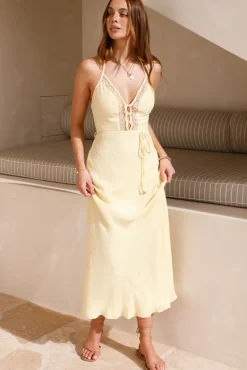 Venecia Halter Maxi Dress Yellow